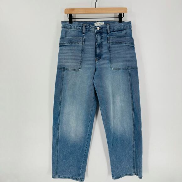 Jessica Simpson Size 27 Barrel Leg High Rise Light Wash Denim Jeans - Picture 5 of 5